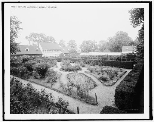 Servants' quarters and garden at Mt. Vernon
