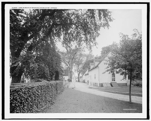 Lane in rear of spinning house at Mt. Vernon
