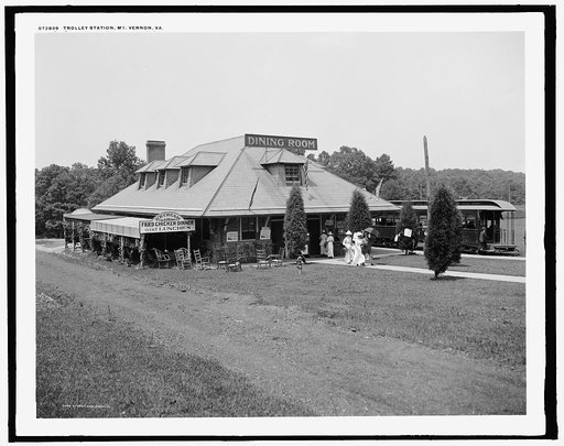 Trolley station, Mt. Vernon, Va.