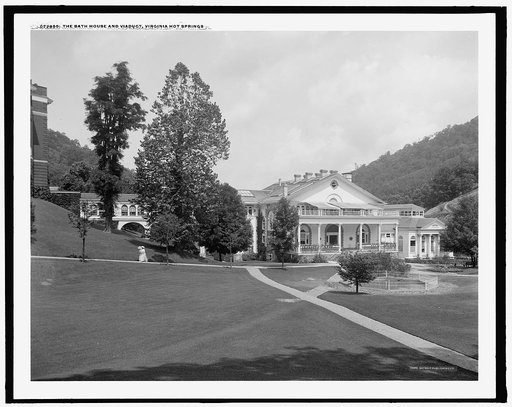 The Bath house and viaduct, Virginia Hot Springs