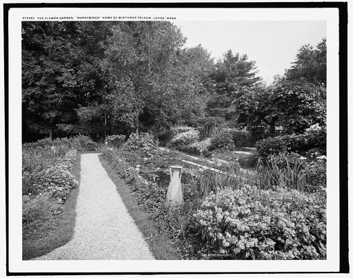 The Flower garden, Sunnyridge, home of Winthrop Folsom, Lenox, Mass.