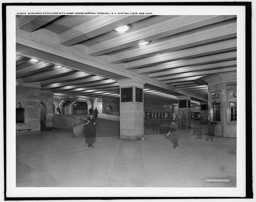 Suburban concourse with ramp, Grand Central Terminal, N.Y. Central Lines, New York