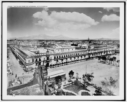 The Palace from the Cathedral, city of Mexico