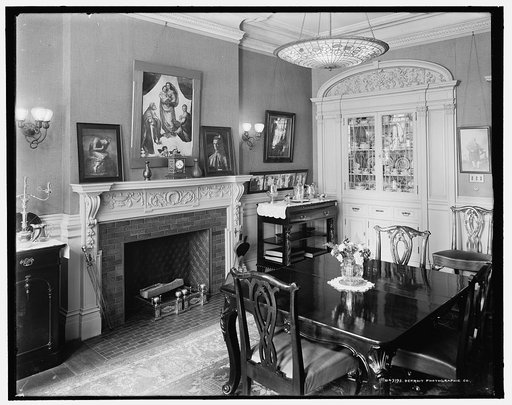 Dining room, four-story townhouse, possibly New York, N.Y.