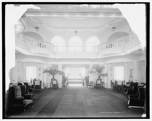 Hampton Terrace Hotel, lobby, Augusta, Ga.