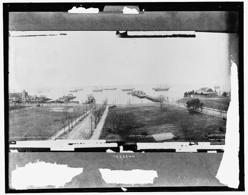 Hampton Roads from the Warwick Hotel, Newport News, Va.