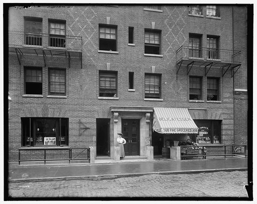 Exterior of tenement house, New York City