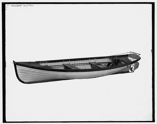 Steel boat, power launch