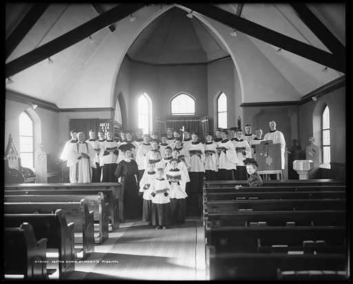 Vested choir, St. Mary's Mission, [Detroit, Mich.