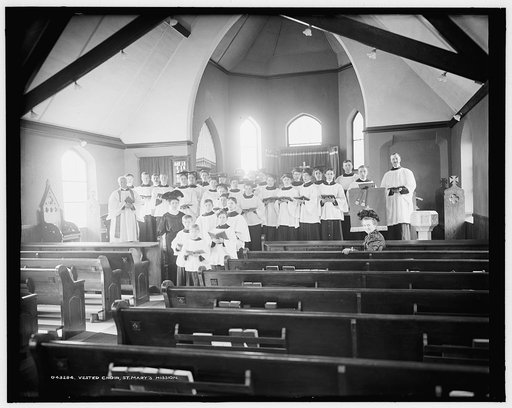 Vested choir, St. Mary's Mission, [Detroit, Mich.