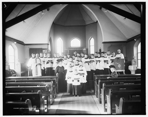 Vested choir, St. Mary's Mission, [Detroit, Mich.