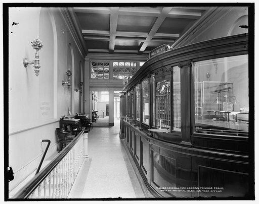 General view looking towards front, 34th St. [Thirty-fourth Street] National Bank, New York City