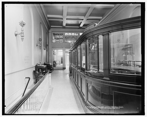 General view looking towards front, 34th St. [Thirty-fourth Street] National Bank, New York City