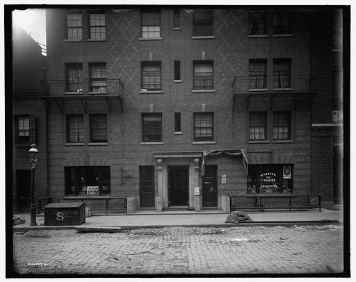 Exterior of tenement, New York City