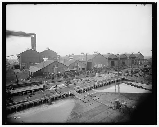 Some of the shops, Great Lakes Engineering Works, Ecorse, Mich.