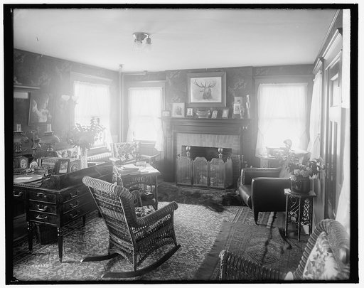 Calloway residence, interior, chair in center, Mamaroneck, N.Y.