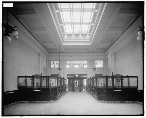 19th Ward Bank, Thirty-fourth Street Branch, showing clock, New York, N.Y.
