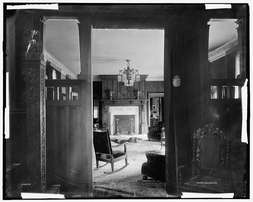 Residence of A. Buhl, Iroquois Avenue, hall and parlor, Detroit, Mich.