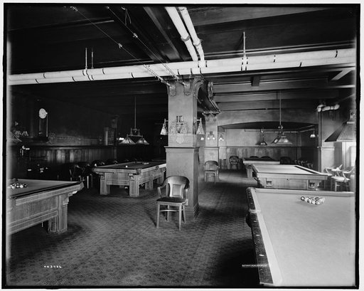 Hotel Utica, billiard room, Utica, N.Y.