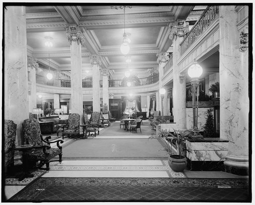 Hotel Utica, reception lobby, Utica, N.Y.