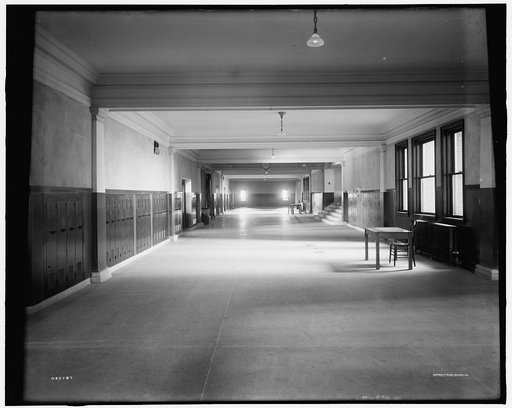 Northwestern High School, main corridor, Detroit, Mich.