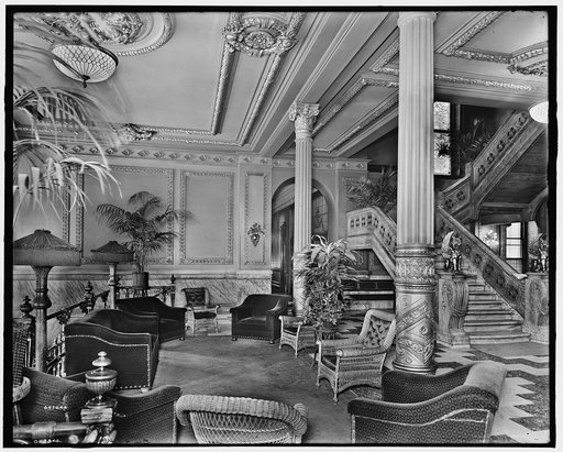 Marble stair, foyer, Murray Hill Hotel, New York, N.Y