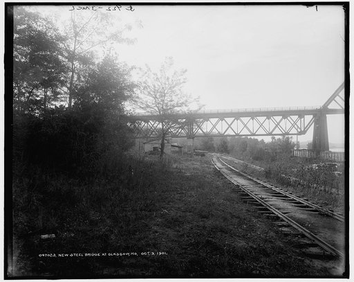 New steel bridge at Glasgow, Mo.