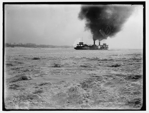 Car ferry in the ice