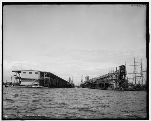 Commandancia and Tarragona Street wharves, Pensacola, Fla.