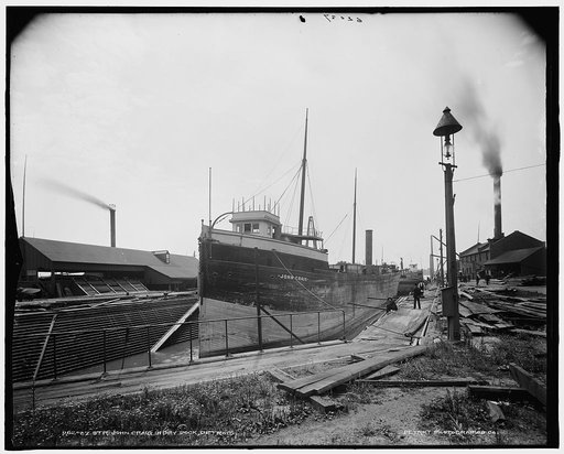 Str. John Craig in dry dock, Detroit