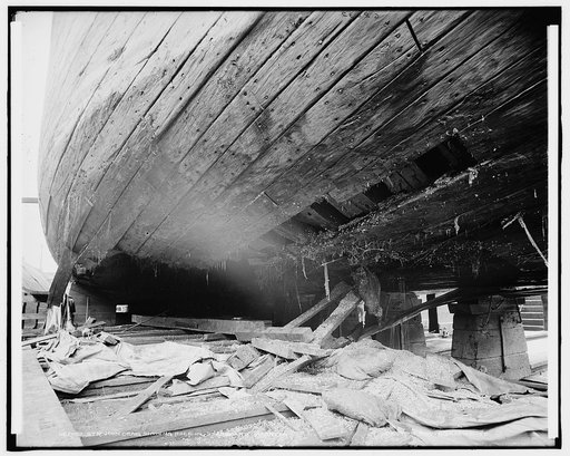 Str. John Craig showing patch in starboard quarter