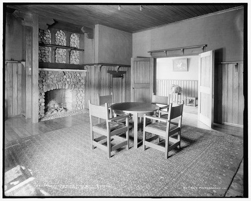 Smoking room, Paul Smith's casino, Adirondack Mountains