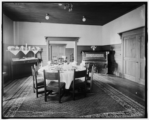 Private dining room, Paul Smith's casino, Adirondack Mountains