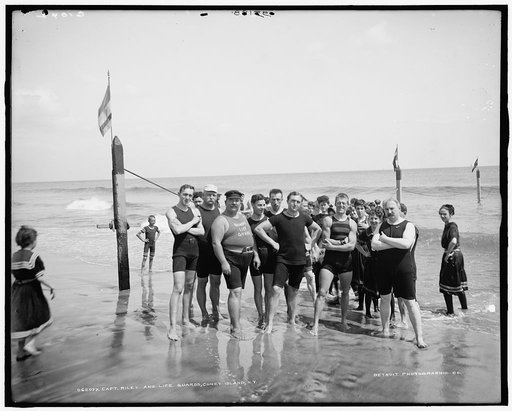 Capt. Riley and lifeguards, Coney Island, N.Y.