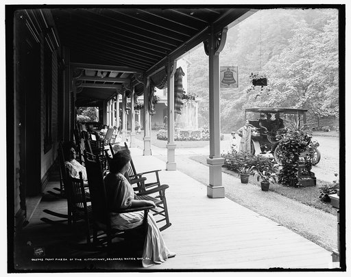 Front piazza of the Kittatinny [House], Delaware Water Gap, Pa.