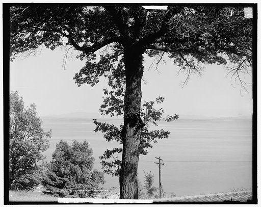 Across Lake Champlain from Tsombleau [i.e. Trembleau] Hall, Port Kent, N.Y.