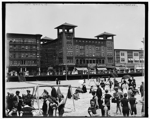 Bathing beach, Atlantic City, N.J.