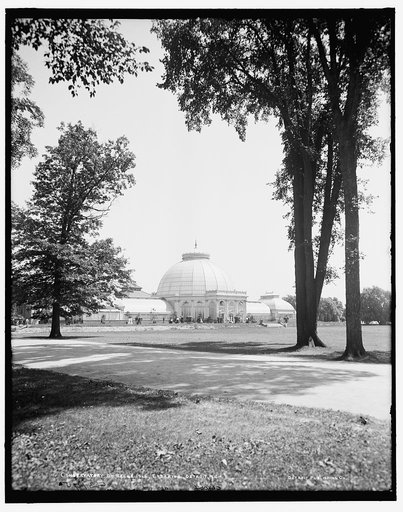 Conservatory on Belle Isle [Park], exterior, Detroit, Mich.
