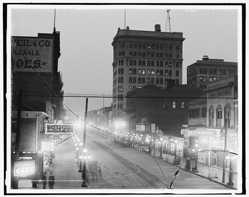 Broughton Street lights, Savannah, Ga.