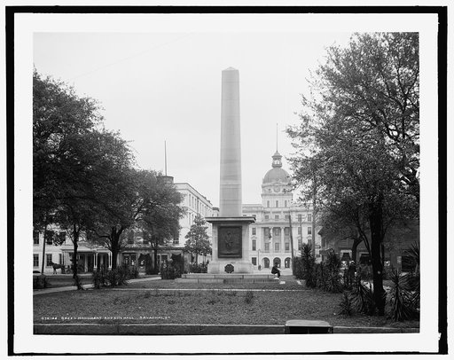 Green [sic] monument and City Hall, Savannah, Ga.