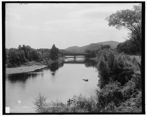 Pemigwasset [sic] River and Holderness bridge, Plymouth, N.H.