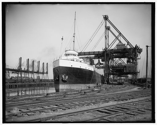 Brown electric hoist, unloading ore, Buffalo, N.Y.