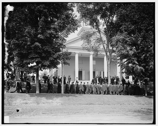 Seniors marching to college, Amherst College