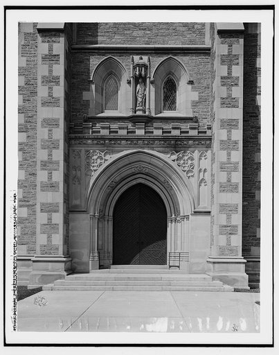 Doorway, Thompson Memorial Chapel, Williams College, Mass.