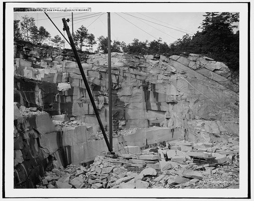 Quarrying, a New England granite quarry