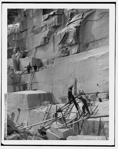 Channeling, a New England granite quarry