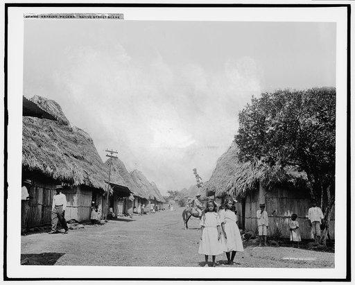 Arrajan [sic], Panama, native street scene