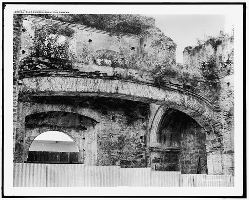 Flat church arch, old Panama