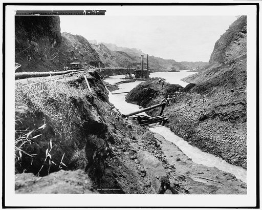 Water from Gatun Lake, passing Cucaracha slide