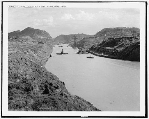 Culebra Cut, looking south near Culebra, Panama Canal